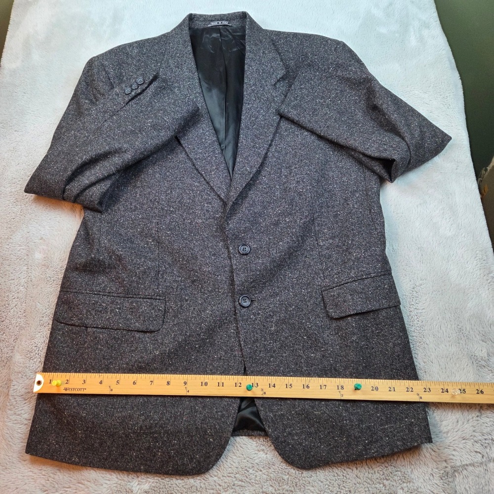 Lamberti Wool Cashmere Blazer Mens 42R Charcoal Grey Made in‎ Italy Sport Coat